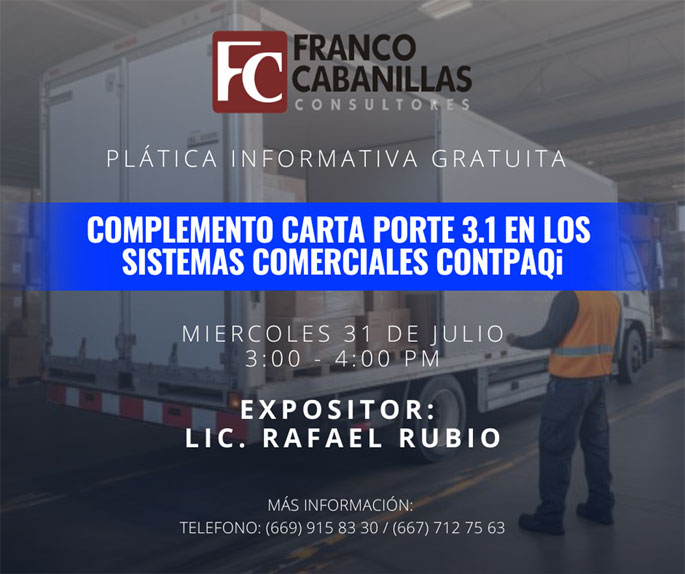 Complemento Carta Porte 3.1 en los sistemas comerciales CONTPAQi