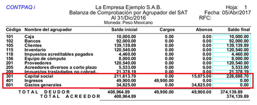 Envio De Balanza De Cierre 16